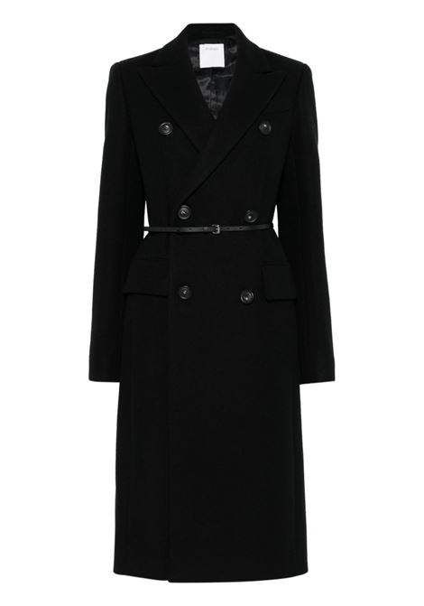 Cappotto doppiopetto ghia in nero Maxmara sportmax - donna